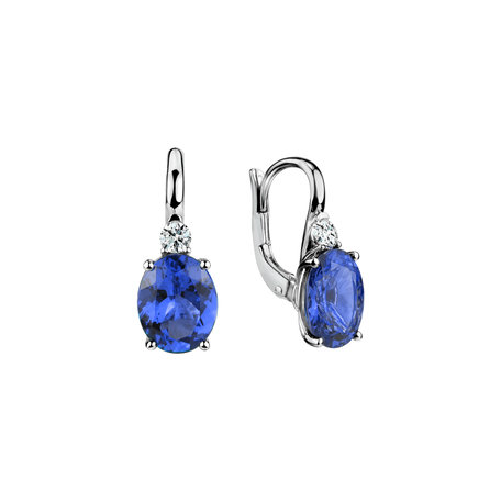 Diamond earrings with Tanzanite Juliette