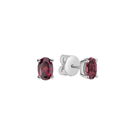 Earrings with Rhodolite Mystic Light