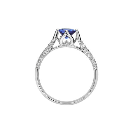 Diamond ring with Tanzanite Isabelle