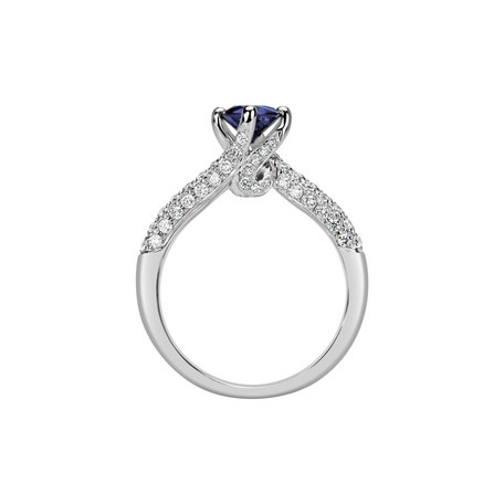 Diamond ring with Sapphire Thierry