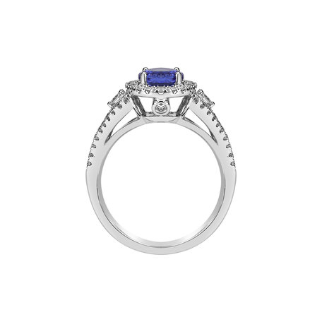 Diamond ring with Tanzanite Francoise