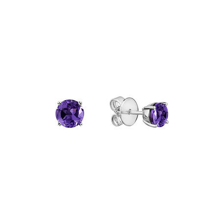 Earrings with Amethyst Orbs