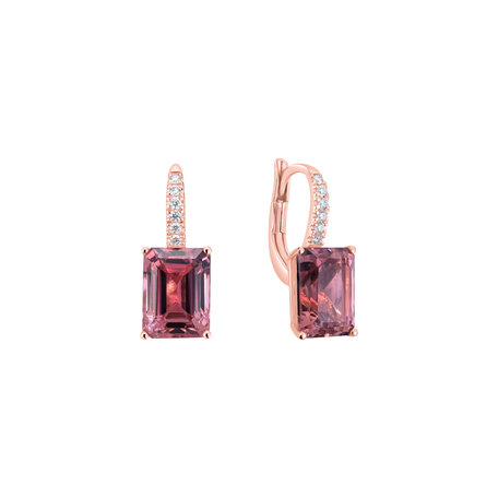 Diamond earrings with Tourmaline Carlotta