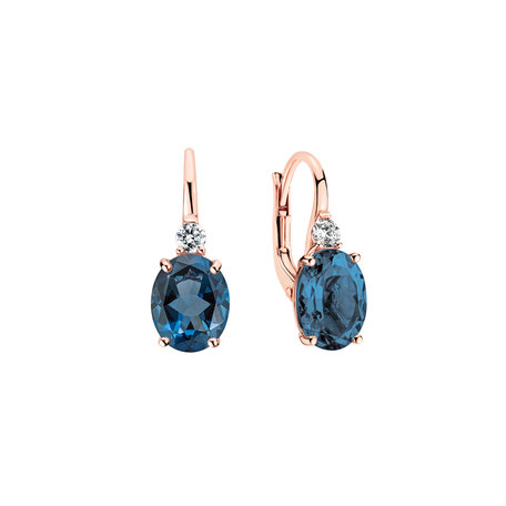 Diamond earrings with Topaz Juliette