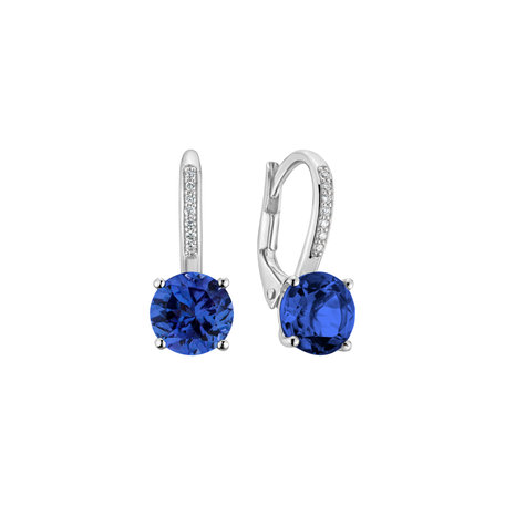 Diamond earrings with Tanzanite Carlo