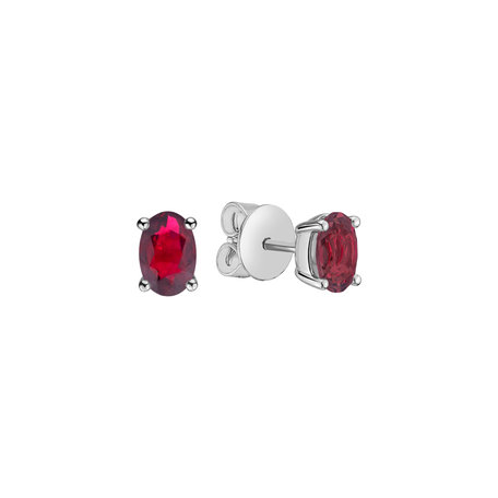 Earrings with Ruby Mystic Abyss