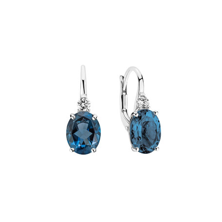 Diamond earrings with Topaz Asuan