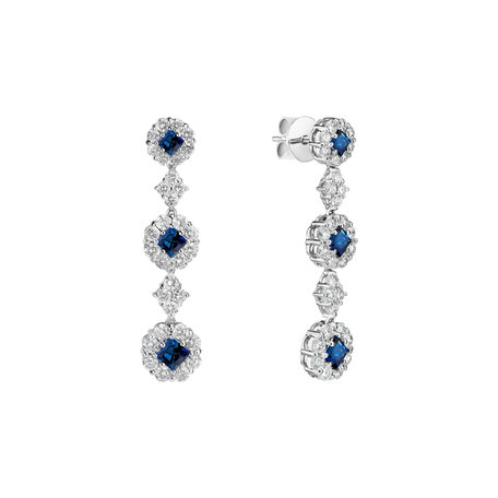 Diamond earrings and Sapphire Miriam