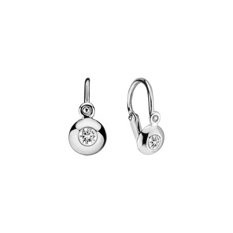 Children's diamond earrings Diamond Dot