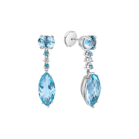 Diamond earrings with Topaz La Lessive