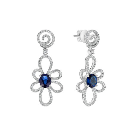 Diamond earrings with Sapphire Colette