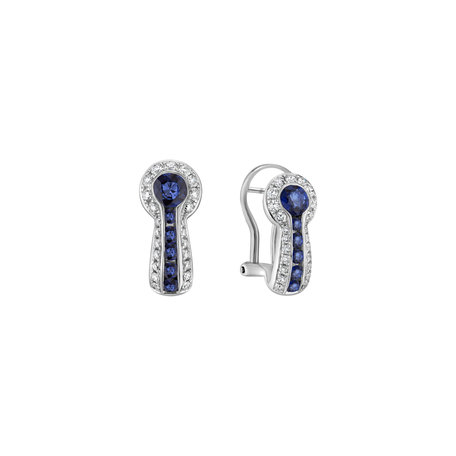 Diamond earrings with Sapphire Kayden