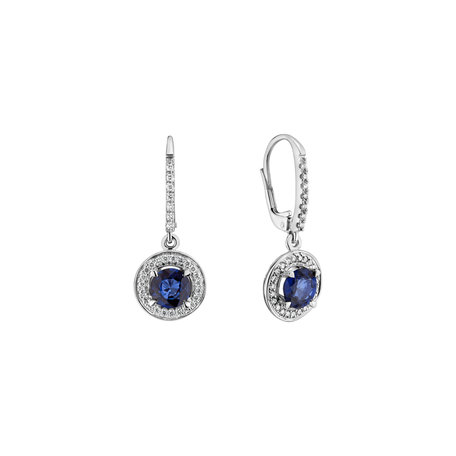 Diamond earrings with Sapphire Tenysi