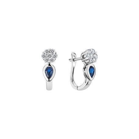 Diamond earrings with Sapphire Eternals