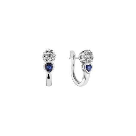 Diamond earrings with Sapphire Darcey