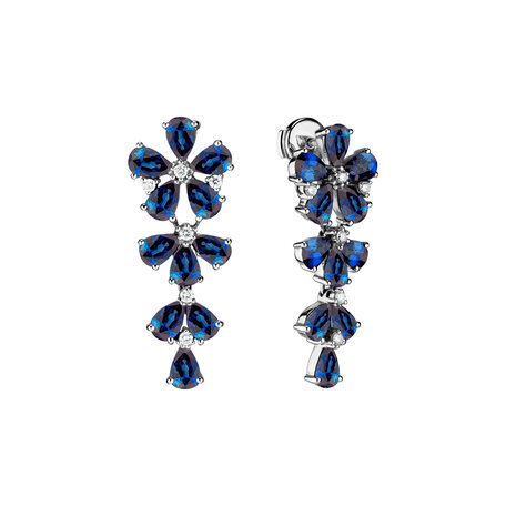 Diamond earrings and Sapphire Witching Scarlett