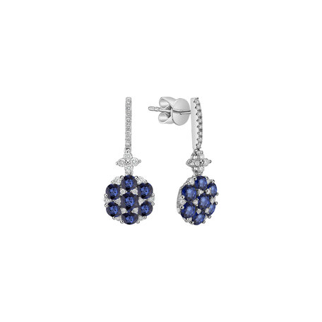 Diamond earrings and Sapphire Latonya