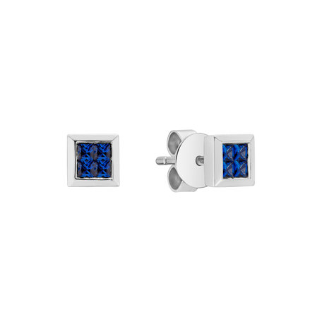 Earrings with Sapphire Midnight  Embrance