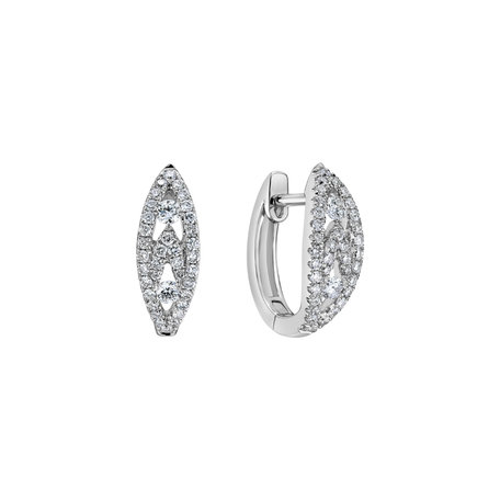 Diamond earrings Leaf of Light