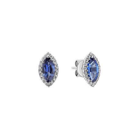 Diamond earrings with Sapphire Majesty Desire