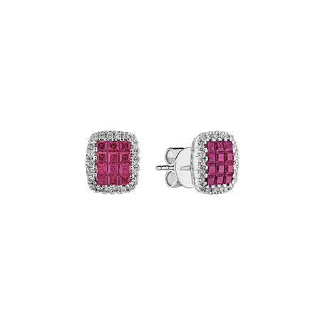 Diamond earrings and Ruby Arenase