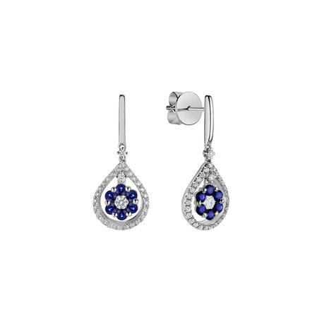 Diamond earrings and Sapphire Juniper