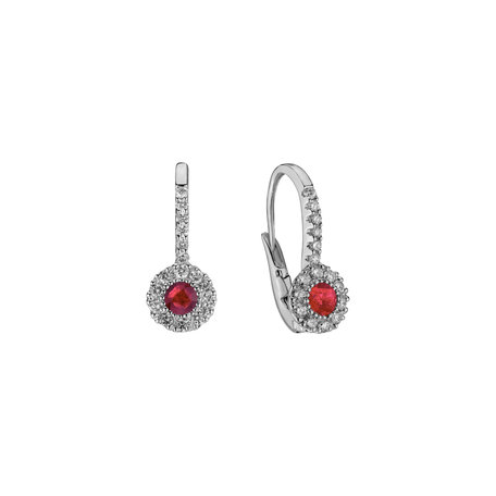 Diamond earrings with Ruby Higness of Hope