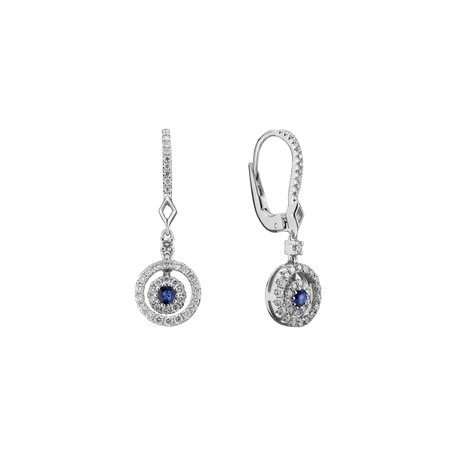 Diamond earrings with Sapphire Rose Hope