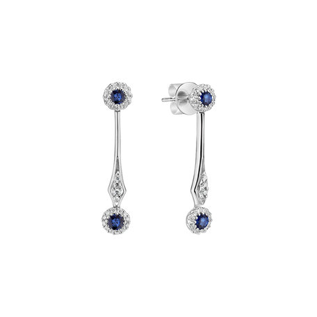 Diamond earrings and Sapphire Aubree