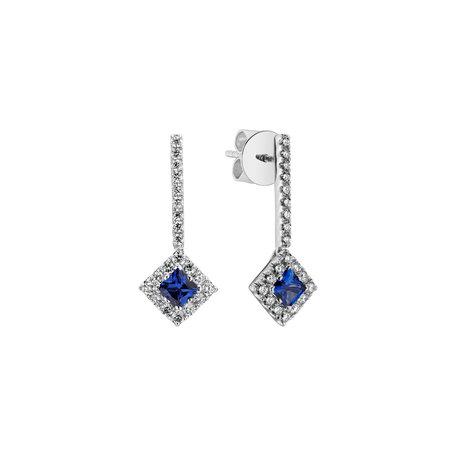 Diamond earrings with Sapphire Miracle Realm