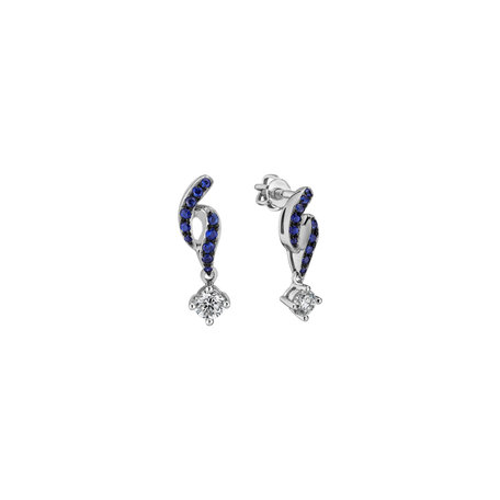 Diamond earrings and Sapphire Athiel