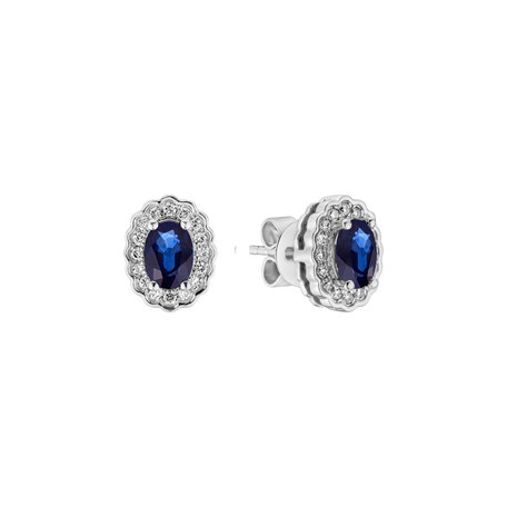 Diamond earrings with Sapphire Kingdom Sorrow