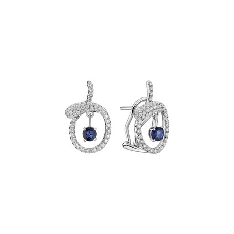 Diamond earrings with Sapphire Khloe