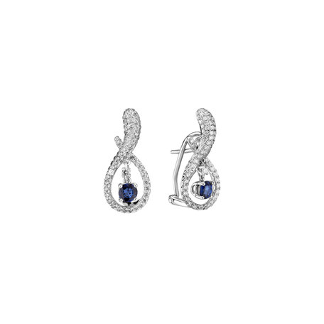 Diamond earrings with Sapphire Posh Venus