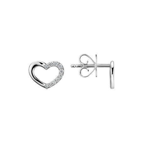 Diamond earrings Sparkling Heart