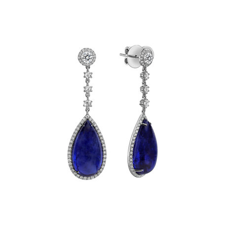 Diamond earrings with Tanzanite Finley