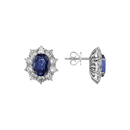 Diamond earrings with Sapphire Moon Witchery