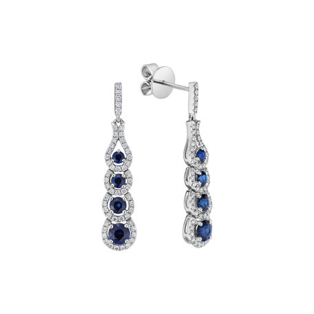 Diamond earrings with Sapphire Elysia