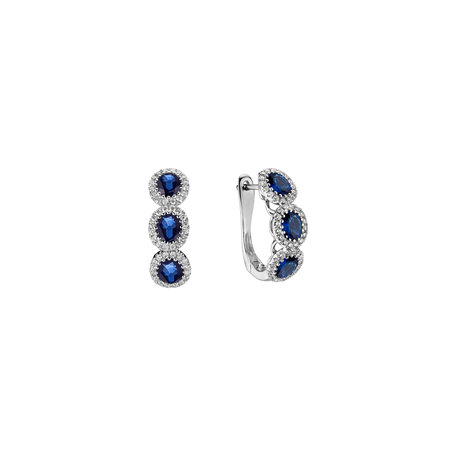 Diamond earrings and Sapphire Kingdom Bloom