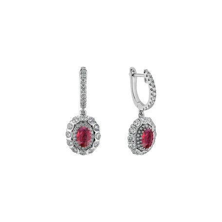 Diamond earrings with Ruby Darenis